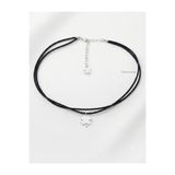 TakıConcept Yonca Siyah İp Kolye Choker