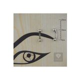 TAKIDAN Gümüş Renk Cerrahi Çelik Kaş - Rook Piercing 6 Mm 164837aa