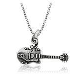 Takıhan 925 Ayar Gümüş Gitar Erkek Kolye