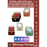 #Takıkutusu Evli Çift Sevgililer Günü Yıldönümü Evlilik Nişan Teklif Romantik Kare Gül Yüzük Kutusu