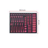 Takım Arabası İçin Boş Eva Havalı, Torx Uzun Ve Twist Lokma 72 Ad Bölmeli 55,5Cm X 41 Cm