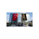 Takım Elbise Gazi Mustafa Kemal Atatürk Bayrak ve Türk Bayrağı Premium Raşel Kumaş 2'li Set 10x15 metre ATA55