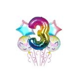 Takım Folyo Balon Unicorn 5 Li, 3