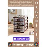 #Takıorganizer Dayanıklı Plastik Masa Üstü Dolap Raf Küçük Eşya 4 Çekmeceli Komidin Mini Organizer
