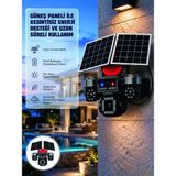 Takip Özellikli 4 Kameralı Güneş Panelli Güvenlik Kamera Sistemi - HPSBYI2154-5727 - Çok Renkli