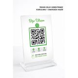 TakipAi QR Kod Pleksi Stand A6 | Kişiye Özel QR | Masaüstü Yönlendirme Kartı | QR İletişim Standı