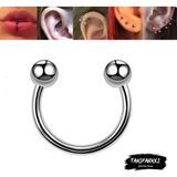 Takıparkxs 316L Cerrahi Çelik 8 mm Top Uçlu Silver Septum Piercing
