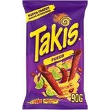 Takis Fuego Acı Biber ve Limon Aromalı Yoğun Baharatlı Kıvrımlı Mısır Cipsi 90 g – Baharat Severler İçin Atıştırmalık - 90 gr