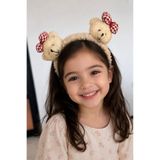 TAKIŞTIR Krem Renk Ayıcık Figürlü Peluş Taç