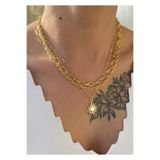 takıtarzım Gold güneş figürlü 3 lü set kadın kolye