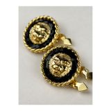 Takıtolia Button Aslan Figürlü Altın Renkli Düğme Broşu - Vintage İnci Detaylı Gold Altın Gömlek Yaka Kol Düğme Aksesuarı