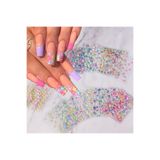 Takıtolia Çiçekli Random 5'li - 3D 3 Boyutlu Tasarım Yapışkan Tırnak Dövmesi Sticker Nail Art Set