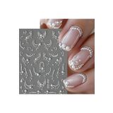Takıtolia Nailist Fransız İnci Yapışkanlı Tırnak Sticker NailArt Tırnak Dövmesi (no.1)