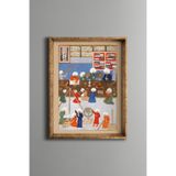 Takiyüddin - Vintage Desenli Çerçeve, Altın1, 21 x 30