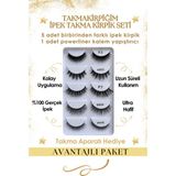 Takma Kirpiğim Beşli Doğal Ipek Takma Kirpik Short Mix Set Ve Powerliner Şeffaf Kalem Yapıştırıcı (APARAT HEDİYE)