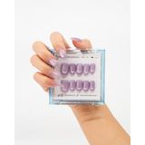 Takma Takma 10'lu Mor Kısa Oval TT1218 Tekrar Kullanılabilir El Yapımı Protez Takma Tırnak Mor-Xs - Pembe