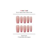 Takma Takma 10'lu Pembe Uzun Balerin TT1234 Tekrar Kullanılabilir El Yapımı Protez Takma Tırnak Pembe-S