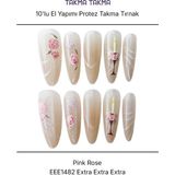Takma Takma 10'lu Ten Rengi Extra Extra Extra EEE1482 Tekrar Kullanılabilir El Yapımı Protez Takma Tırnak Ten Rengi-S