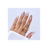 Takma Takma M Beden Takma Tırnak Beyaz Nail Art Kısa Oval 10'lu Tekrar Kullanılabilir El Yapımı Protez Takma Tırnak EKOV3025