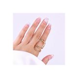 Takma Takma M Beden Takma Tırnak Ten Rengi Nail Art Orta Balerin 10'lu Tekrar Kullanılabilir El Yapımı Protez Takma Tırnak EOBL-3517