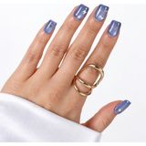 Takma Takma Mavi Nail Art Kısa Balerin 10'lu Tekrar Kullanılabilir El Yapımı Protez Takma Tırnak EKBL-3529 Mavi-S