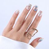 Takma Takma Nail Art Kısa Balerin 10'lu Tekrar Kullanılabilir El Yapımı Protez Takma Tırnak EKBL3024 Ten Rengi-S