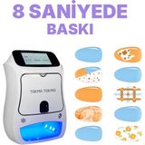 Takma Takma Nail Printer Tırnak Yazıcı Cihaz - Mavi