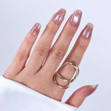 Takma Takma Pembe Nail Art Kısa Oval 10'lu Tekrar Kullanılabilir El Yapımı Protez Takma Tırnak Pembe-S