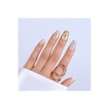 Takma Takma S Beden Takma Tırnak Sarı Nail Art Kısa Oval 10'lu Tekrar Kullanılabilir El Yapımı Protez Takma Tırnak EKOV3031