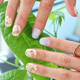 Takma Takma Takma Tırnak Gümüş Nail Art Kısa Yuvarlak 10'lu Tekrar Kullanılabilir El Yapımı Protez Takma Tırnak EKYL3015 Gümüş-M
