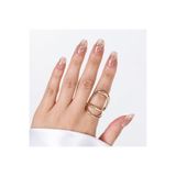 Takma Takma Ten Rengi Nail Art Kısa Oval 10'lu Tekrar Kullanılabilir El Yapımı Protez Takma Tırnak Ten Rengi-M
