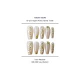 Takma Takma XS Beden Ten Rengi Nail Art Uzun Balerin 10'lu Tekrar Kullanılabilir El Yapımı Protez Takma Tırnak UBL1484