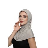 Takmatik Sade Bej Hazır Türban Tesettür Havuz Bonesi Namaz Örtüsü