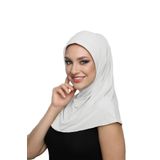 Takmatik Sade Krem Hazır Türban Tesettür Havuz Bonesi Namaz Örtüsü