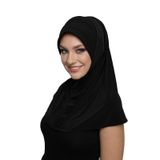 Takmatik Sade Siyah Hazır Türban Tesettür Havuz Bonesi Namaz Örtüsü