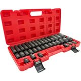 TAKPOWER 1/2 Altı Köşe Uzun ve Kısa Havalı Lokma Takımı 35 Parça - Renkli - Standart