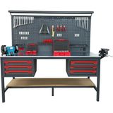 Takpower 2 Metre Dolu Takım Tezgahı 6 Çekmeceli Premium - Standart - Renkli