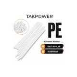 TAKPOWER Plastik Kaynak Elektrodu Beyaz PE 0.9 X 400 Mm 20 Adet