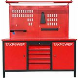 Takpower TTR4411 2 Metre Takım Tezgahı 5 Çekmeceli 2 Dolaplı - Standart - Renkli