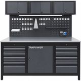 Takpower TTR4420 2 Metre Takım Tezgahı 10 Çekmeceli Üsten Dolaplı