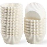 Takribi 100 Adet Büyük Boy Beyaz Muffin Kek Kalıbı 50X40 Mm, Cupcake Kağıdı, Brownie Kalıbı - 50 x 40 mm