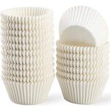 Takribi 100 Adet Büyük Boy Beyaz Muffin Kek Kalıbı 50x40 Mm, Cupcake Kağıdı, Brownie Kalıbı