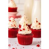 Takribi 200 Adet Büyük Boy Kırmızı Muffin Kek Kalıbı, Cupcake Kağıdı, Browine Kalıbı 50x40 Mm