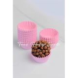 Takribi 200 Adet Mini Boy Pembe Truff Çikolata Kağıdı, Lokum Kağıdı, Muffin Kek Kalıbı 30x20 Mm Doğum Günü Parti Dekorasyonu için