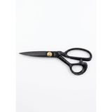 Taksun Profesyonel Siyah Terzi Makası - Keskin Çelik Kumaş Makası - Deri, Tekstil ve Dikiş İçin Ağır Hizmet Tipi Makas - Ergonomik Saplı (9'' İnç)