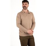 Taktik Uzun Kollu Polo Tişört - Bej | Erkek Outdoor & Güvenlik Kıyafeti - 2XL