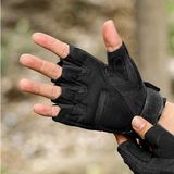 Taktik Yarım Parmak Eldiven – Sert Dizlik Koruma, Nefes Alabilir Kumaş, Outdoor & Spor Kullanım Için - L - XL - Bej