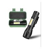 Taktikal Led Mini Boy El Feneri, Polis Bekçi Feneri, Usb Şarjlı, Zoomlu Plastik Kutulu El feneri