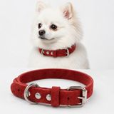 Takvanov Kırmızı Deri Köpek Tasması 50 cm – El Yapımı Orta ve Büyük Irk Köpek Gezdirme Tasması - 35 cm