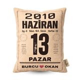 Takvim Yastık Doğum Günü Yıldönümü Hediyesi Takvim Yaprağı Hediyelik Dekoratif Yastık 40x28cm